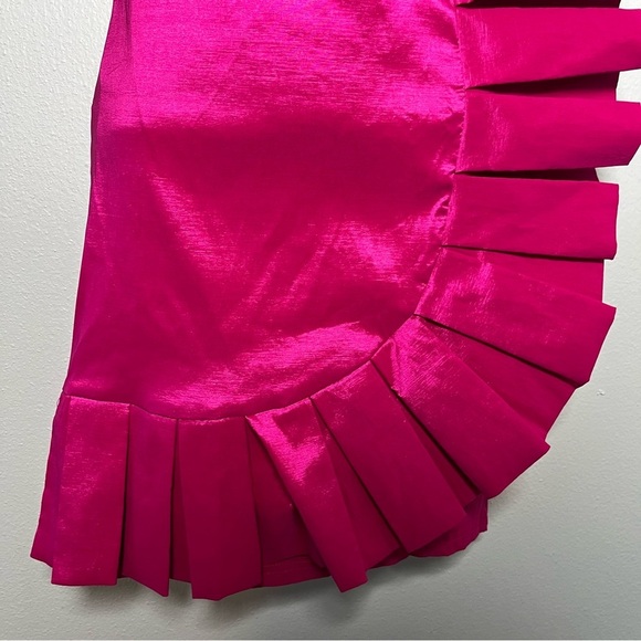 NEW ASOS Club L London Dress 4 Hot Pink Party Event Avant Garde Barbie Mini - Picture 5 of 11